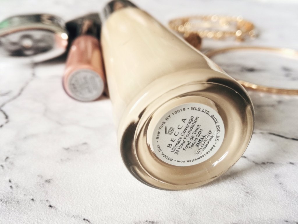 Becca Cosmetics full coverage 24 hour foundation in shade shell